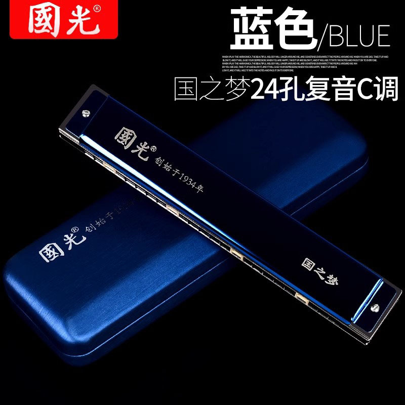 国光国之梦2824孔口琴复音c调初学者学生儿童成人入门专业演奏级