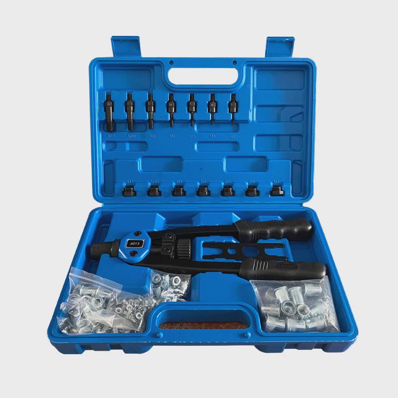 110pc-160pc手动铆钉机铆钉机工具m3-m12螺纹螺母螺母铆钉套件