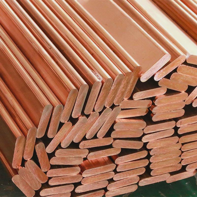 铜排边紫铜排接地汇流红铜排空开连接排接线地母导电圆镀锡铜条