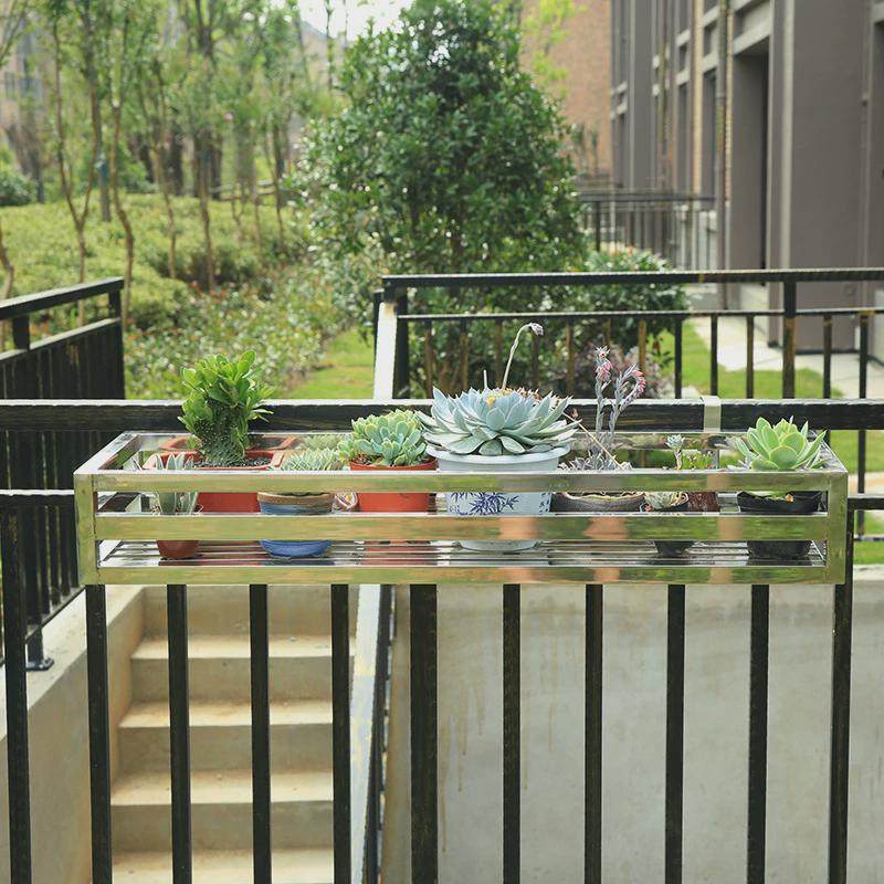 Z苎1阳台花架304不锈钢悬挂式护栏杆窗台户外墙壁多肉室内外,住宅家具,花架/花几,淘宝优惠券,粉丝福利购,淘宝优惠卷