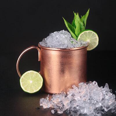 酒吧灵魂卷边经典款莫斯科骡子鸡尾酒杯金属酒杯Moscow Cup马克杯