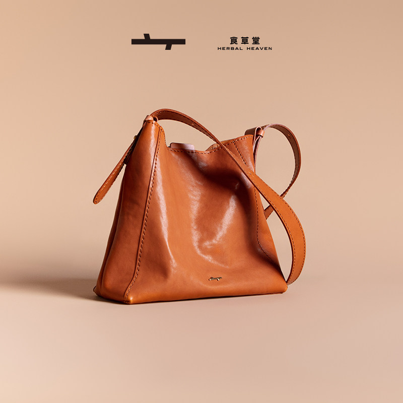 食草堂包包轻奢小众女托特包头层牛皮单肩包植鞣托特包大容量流昕,箱包皮具/热销女包/男包,单肩包,淘宝优惠券,粉丝福利购,淘宝优惠卷