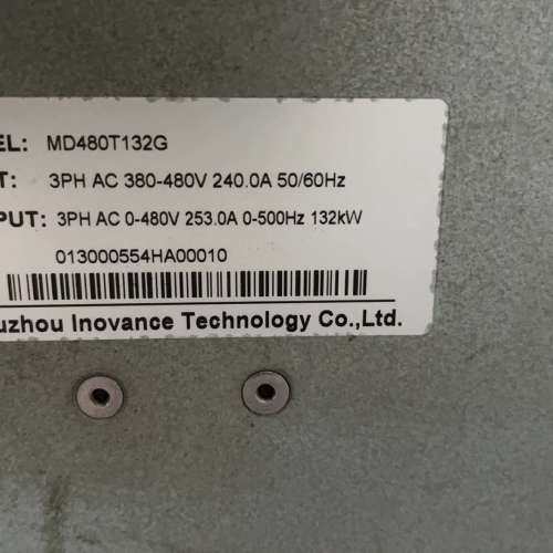 MD480T132G 汇川132KW重载型变频 实拍 功能测