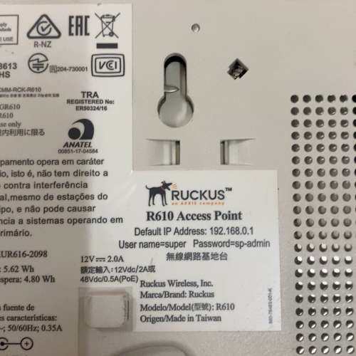 RUCKUS优科R610无线AP.901-R610-US00