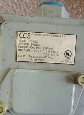 604G2 二手拆机美国CCS 压力开关