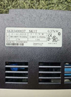 爱默生0.37KW变频器 SKB3400037 ，拆机货，实