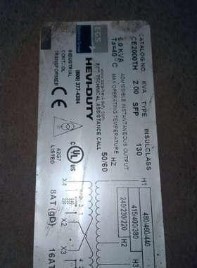 HEVI-DUTY工业变压器 CE2000TH 2.00 S