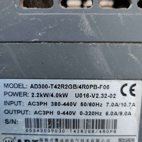 澳地特变频器AD300-T41R5GB/2R2PB 1.5K