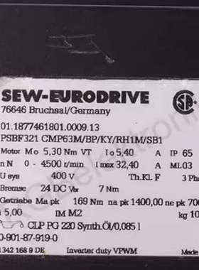 SEW伺服电机PSBF321 CMP63M/BP/KY/RH