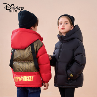 迪士尼儿童黑色金标加厚三防羽绒服XPE4SU058 Disney