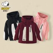 甜甜圈 虹虹Tia 史努比儿童加绒保暖加厚连帽外套F1W5001