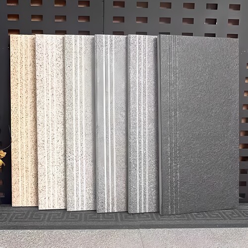 弧边一体成型户外庭院楼梯踏步瓷砖470X1200防滑耐磨地铺石台阶砖