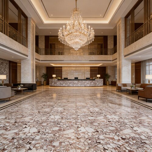 宝格丽红奢石地砖60*120瓷砖别墅酒店大厅KTV定制地板砖750*1500