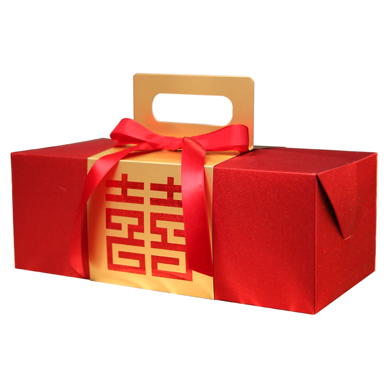2025新款大號容量中式高級感結(jié)婚手提伴手禮袋喜糖空盒子支持定制