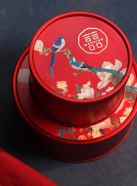 马口铁结婚喜糖盒免折叠空盒子伴手礼中式个性创意高级感小众简约