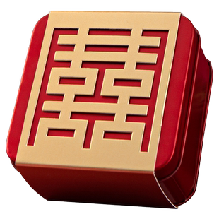 免折叠结婚喜糖盒马口铁空盒子伴手礼中式个性定制创意小众高级感