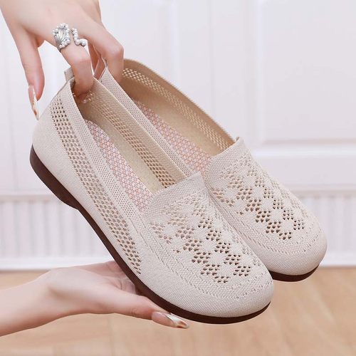 舒适软底妈妈鞋平底老北京布鞋女