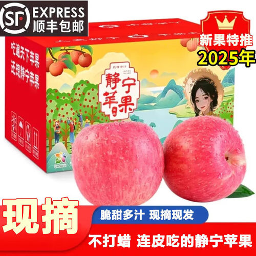 正宗甘肃静宁红富士苹果顺丰包邮