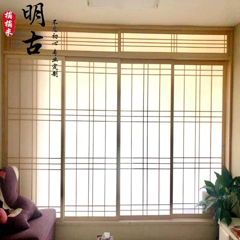 1定制日式推拉式格子门榻米门隔断和室门格子门窗实木障子榻移日