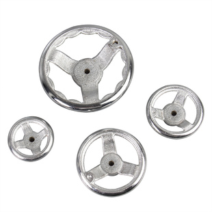 20寸机床手轮手轮盘手摇轮 铸铁电镀镀铬圆边手轮 圆形波纹手轮