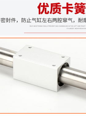 气动滑台RMS带导轨磁耦式无杆气缸CY1B25*50-100/200/300/400*500