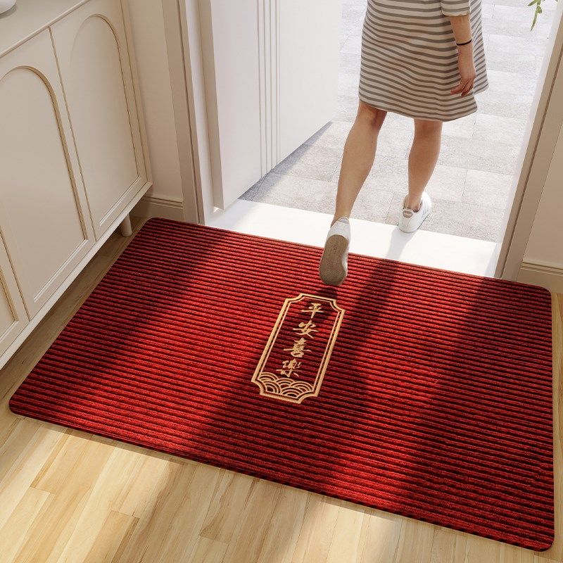 新中式红色入户门地垫大门口防滑蹭脚垫高端刺绣耐脏除尘免洗地毯,个性定制/设计服务/DIY,明信片定制,淘宝优惠券,粉丝福利购,淘宝优惠卷