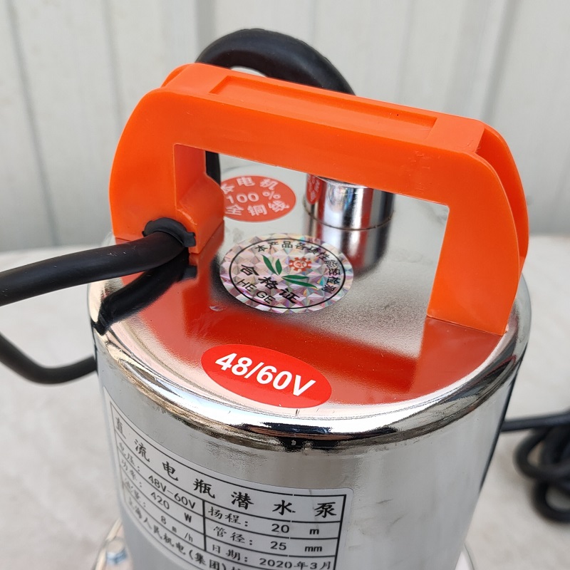 电动车直流潜水泵电瓶家用农用抽水机12V24v48V60V伏水井抽水泵