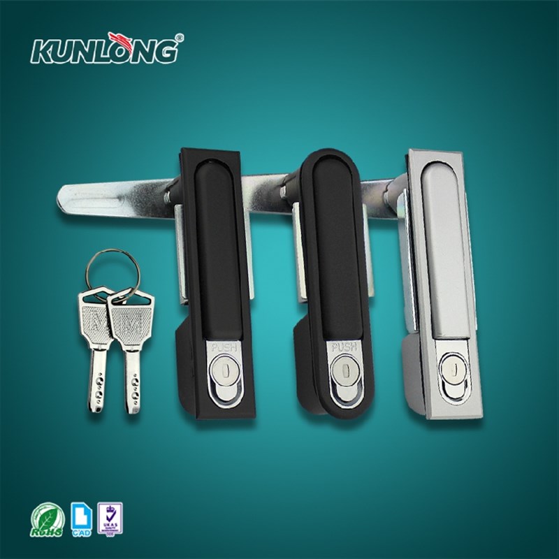 尚坤SK1-023按压式平面锁 防尘防水电柜锁 机柜门锁 旋转手柄锁