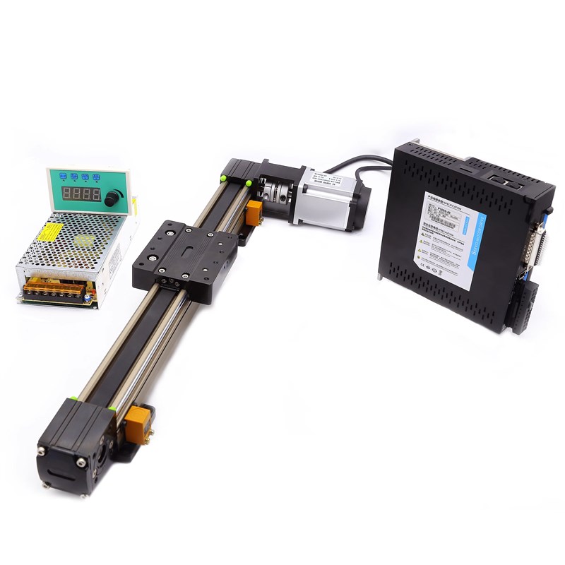 同步带直线模组交流伺服马达控制器组合单轴线性往复运动滑台套装