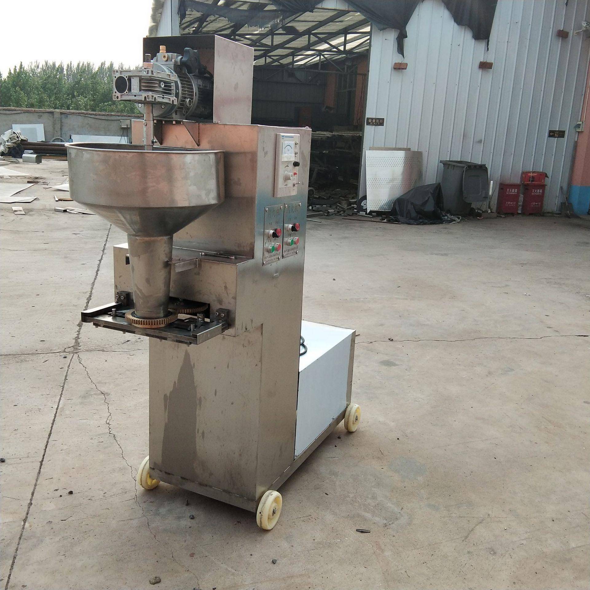 锈钢炸肉丸机器 汇康机械制造丸子成KAH不套流 水线设备 圆度油好