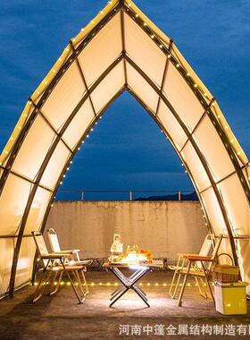 网红户外营酒店帆船帐饮餐篷单zp-684层帐餐地厅景区露营民俗小帆