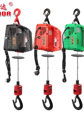 便携式牵JVW引葫芦220丝V家遥葫控电动小用吊机提升机微型钢绳电