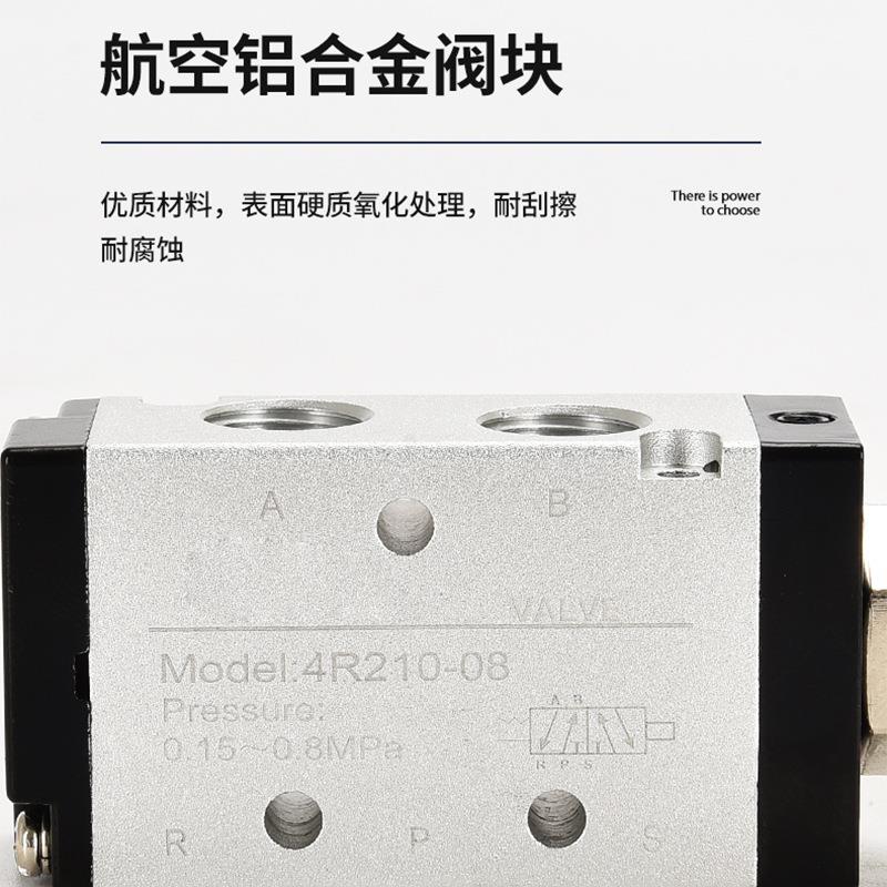 4R210-08手动换向阀 二4R010-10电磁机械阀 4R41-5位五1通手拉阀
