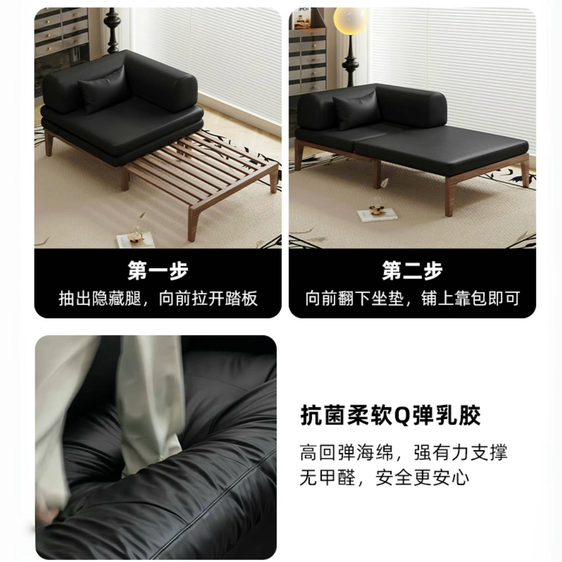 法1574两式中风实沙发古客厅小户型阳台贵妃可折叠单木人沙发床一