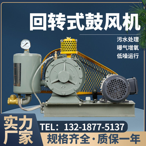 厂家直销滑片式回旋式鼓风机 污水处理一体化大风量回转式鼓风机