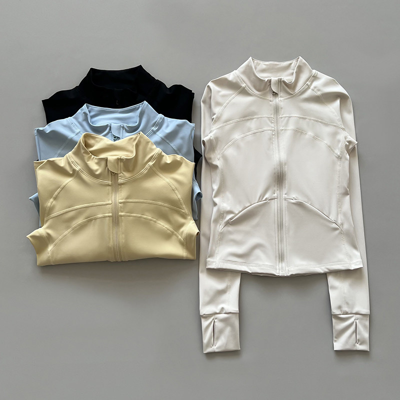 新款修身显瘦瑜伽服上衣女长袖拉链立领运动外套跑步训练健身服,运动服/休闲服装,健身衣,淘宝优惠券,粉丝福利购,淘宝优惠卷