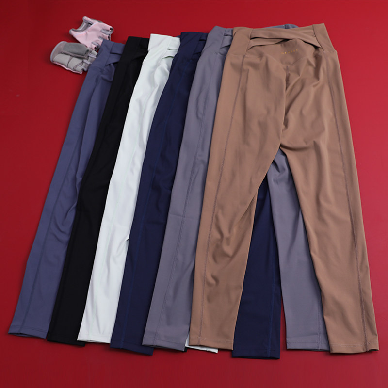 新款交叉腰高腰提臀瑜伽长裤弹力速干健身裤女收腹紧身跑步运动裤,运动服/休闲服装,健身裤,淘宝优惠券,粉丝福利购,淘宝优惠卷