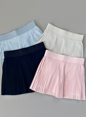 lulu同款Varsity 女士百搭褶高腰网球裙速干芯吸短裙户外运动通勤