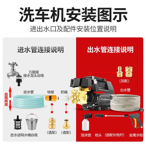家洗机用洗车机220v高压厂洗车智能便携式汽清车机LAO家专卖
