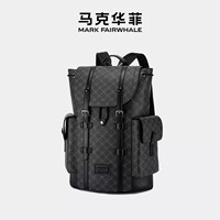 Mark Fairwhale/马克华菲新款男士双肩包时尚商务通勤多功能背包