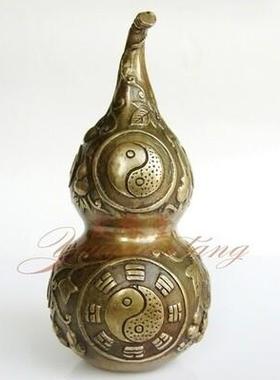 大号八卦铜葫芦挂件风水摆件招财办公室家居客厅酒柜玄关装饰摆件