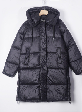 Replay女士长款棉服外套面包服