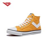 PONY波尼圆头系带防滑耐磨包裹性高帮情侣款 帆布鞋