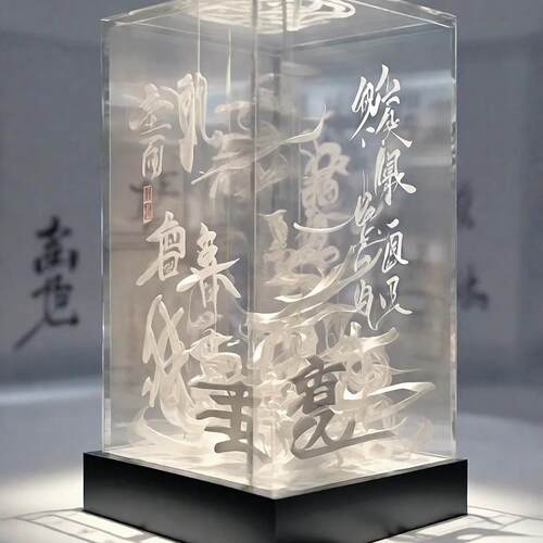 亚克力发光楷书diy装饰立体框