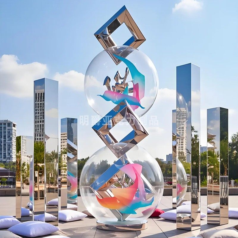 亚克力透明球体户外装饰美陈道具城市广场商场拍照打卡引流装置,商业/办公家具,商业美陈,淘宝优惠券,粉丝福利购,淘宝优惠卷