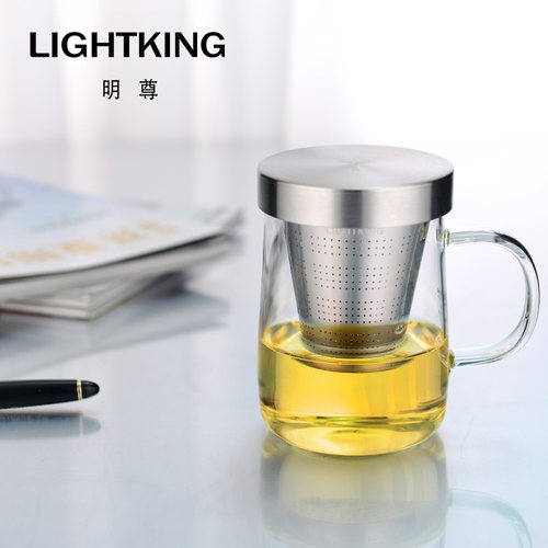 明尊玻璃家用茶水分离泡茶杯