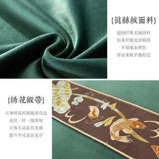 绒红木椅子坐垫中国风绣花椅垫餐椅垫冬季 新中式 加厚圈椅垫凳子垫