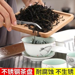 茶托盘套装 不锈钢茶盘304家用加厚长方形带排水茶池功夫茶台特价