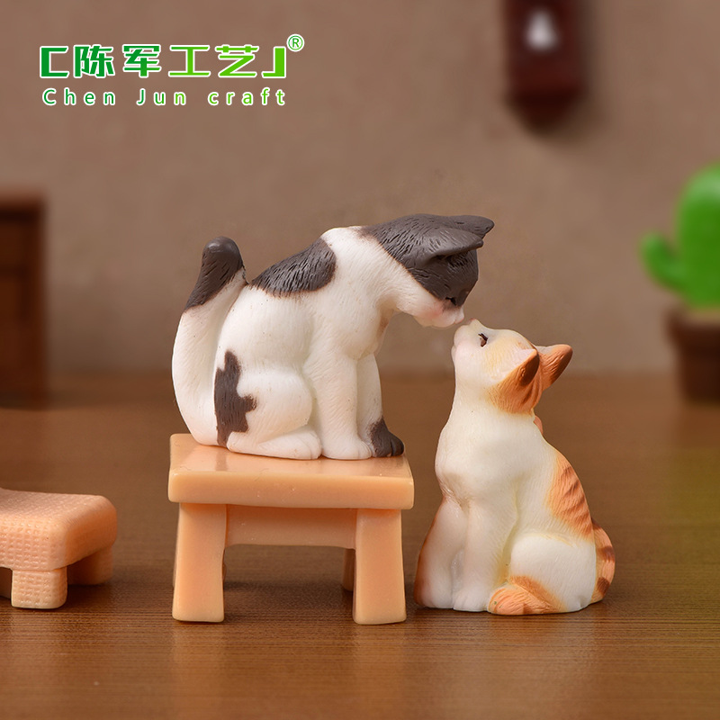 来样可加工创意微景观卡通可爱仿真小猫咪动物公仔手办装饰品配件
