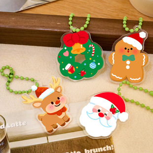 薄利多销ins可爱圣诞节钥匙扣学生圣诞老人圣诞雪人装饰挂件圣诞